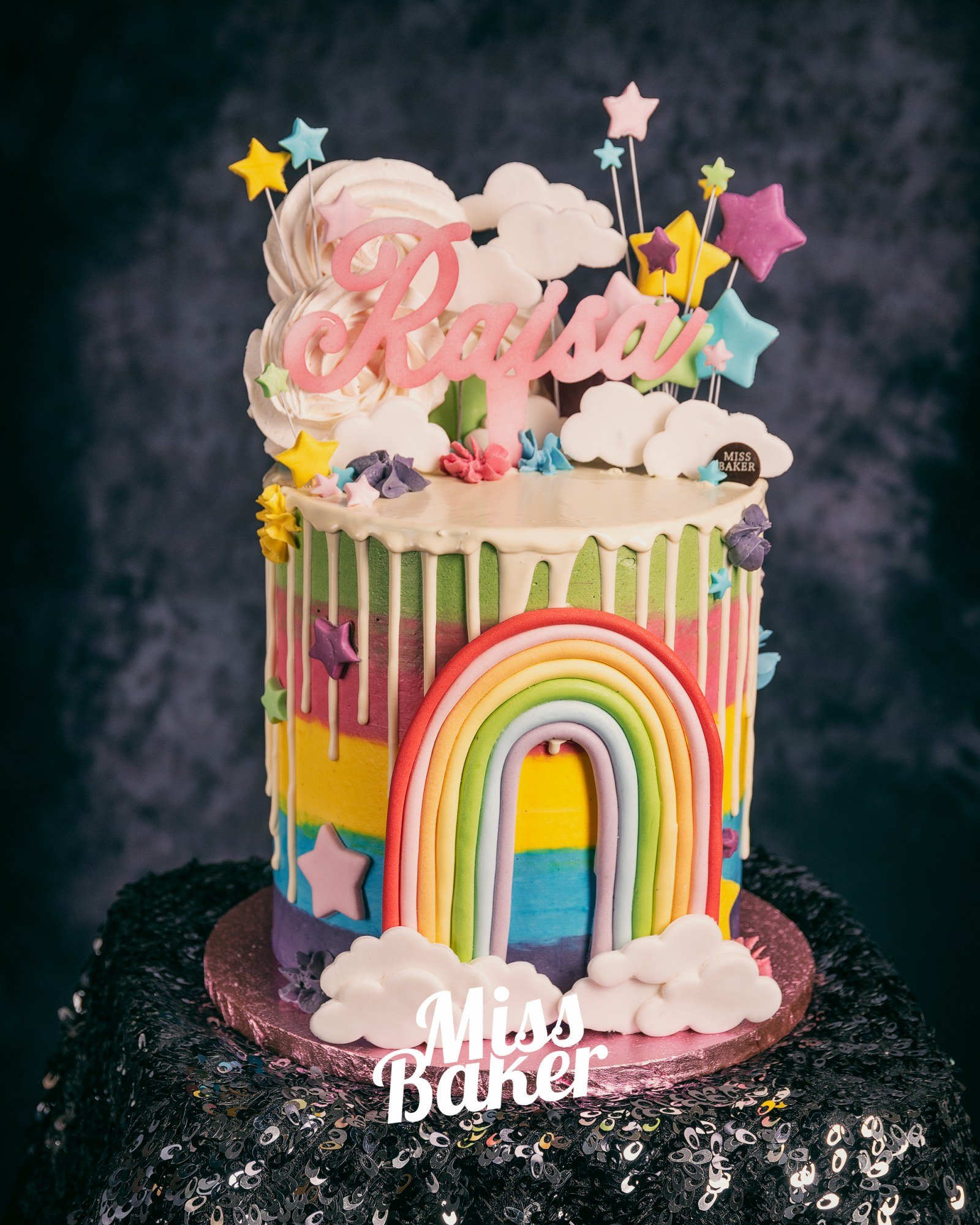 Toturi pentru copii — decor aniversar, personalizat, rotund — Miss Baker Constanța