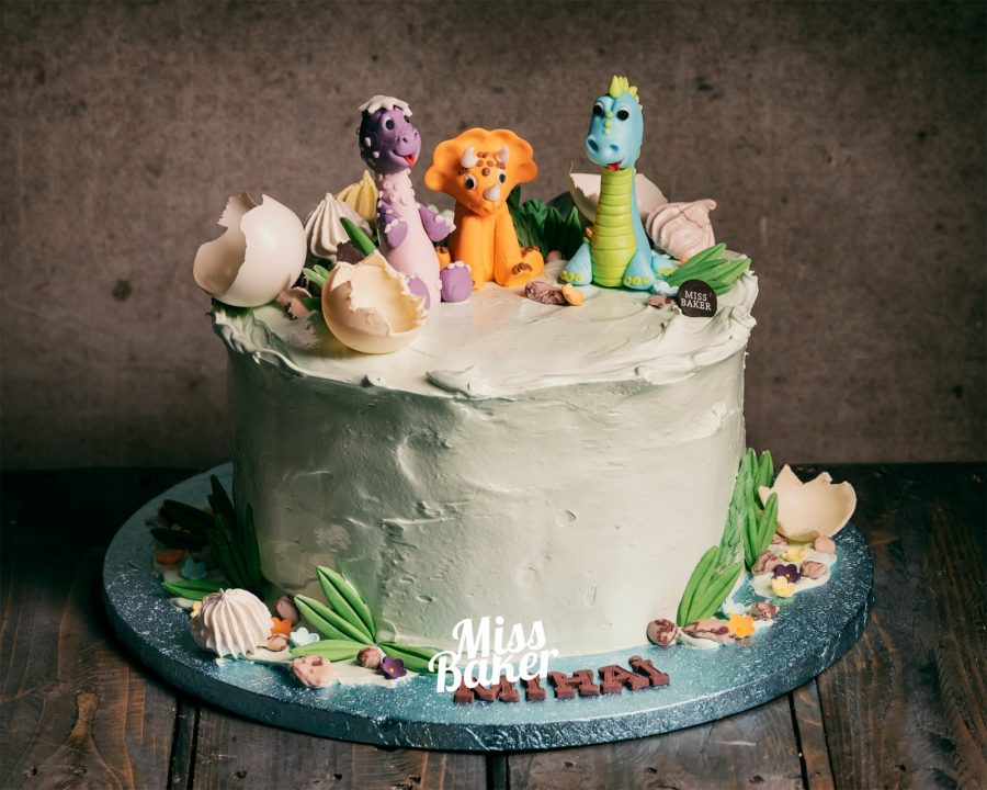 figurina dinozaur mov, figurina dinozaur verde, figurina leu portocaliu — Miss Baker Constanța