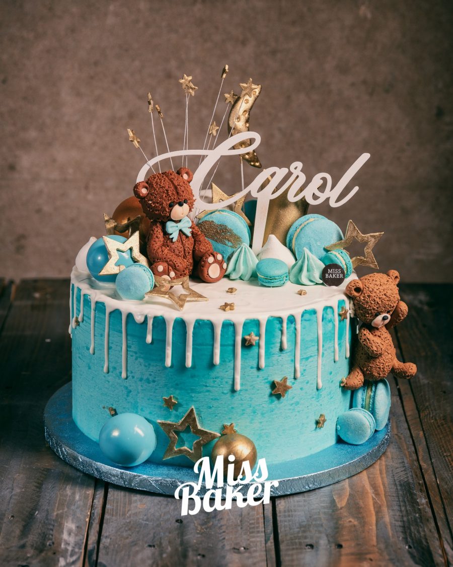 tort aniversar, personalizat, rotund — Miss Baker Constanța