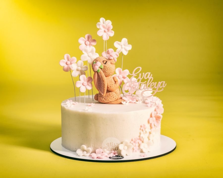 rotund, bază rotundă, alb crem — Miss Baker Constanța