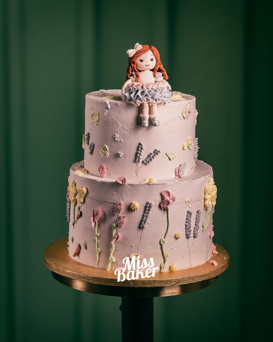 figurină balerină, două niveluri, bordură netedă — Miss Baker Constanța
