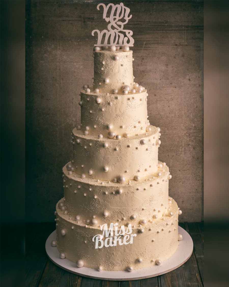 cinci niveluri, perle comestibile, topper Mr & Mrs — Miss Baker Constanța