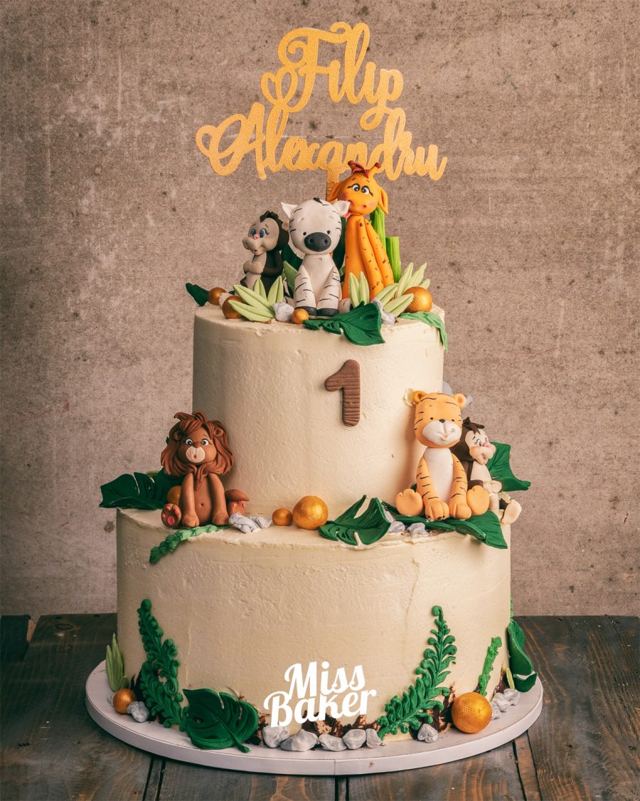 tort etajat, două niveluri, personalizat — Miss Baker Constanța